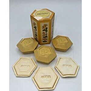 Vintage Avon Honeysuckle Perfumed Guest Soaps Set of 3, Original Packaging & Box